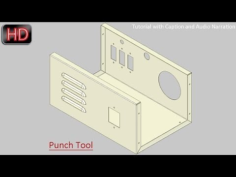 Punch Tool-Autodesk Inventor Tutorial (with caption and audio narration)