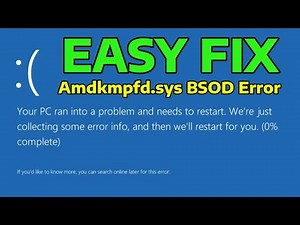 How To Fix Amdkmpfd.sys BSOD Error in Windows