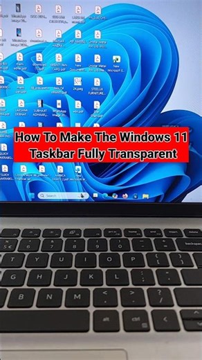 How To Make The Windows 11 Taskbar Fully Transparent #windows #computer #windows11 #taskbar