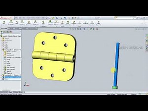 Solidworks Tutorial || Hinge joint assembly and motion study