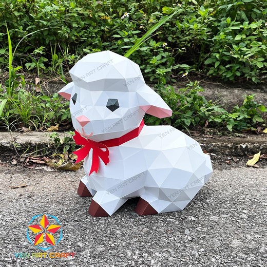 Cute Lamb Papercraft Template: Diy Low Poly Lamb, 3D Paper Model, Home Decor - PDF, Studio, SVG Files - Etsy UK