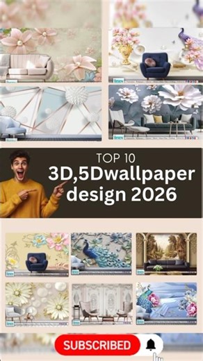 Top 10 Stunning 3D Wallpaper Designs for Your Walls #interiordesign #wallpaper #viral #homedecor