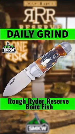 Rough Ryder Reserve Bone Fish Folding Knife Burnt Cinnamon Bone RRR040CB