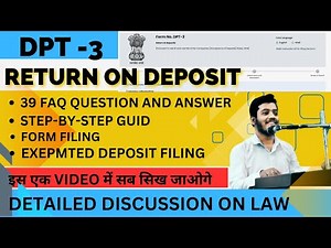 HOW TO FILE DPT 3 IN MCA V3 PORTAL || STEP BY STEP || RETURN ON DEPOSIT || DPT 3 || THE LEGAL TIME