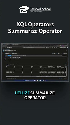 KQL Summarize Operator Explained in 60 Seconds | Kusto Query Language Tutorial #cybersecuritycourse