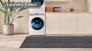 Custom Size Runner Rug 4 ft x 52 ft, 2-82ft Carpet Runners Hallway Entryway Kitchen Garage Laundry Room Area Rugs with Non-Slip Rubber Backing, Red with Black Stripe