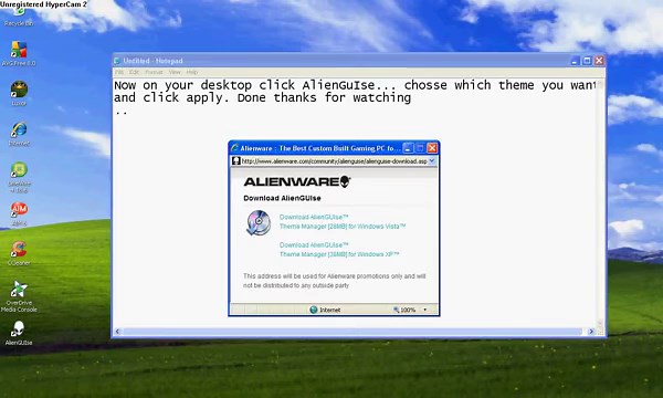 Alienware on your Xp computer (THEME)
