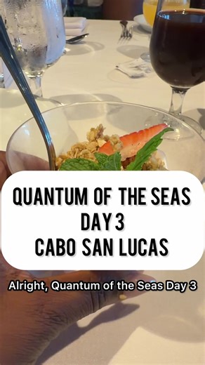 Day 3 on Quantum of the Seas was absolutely FANTASTIC! 🚢☀️ We explored beautiful Cabo San Lucas and enjoyed an unforgettable glass bottom boat tour — seeing the famous arches up close and dolphins swimming so close I thought they were going to tip our boat! 🐬🌊 It was such a surreal moment for our whole family. After soaking up the views, we checked out the Luxury Avenue Mall (and I was honestly so impressed 👀✨). Then it was back to the ship for an incredible dinner, rollerskating entertainme