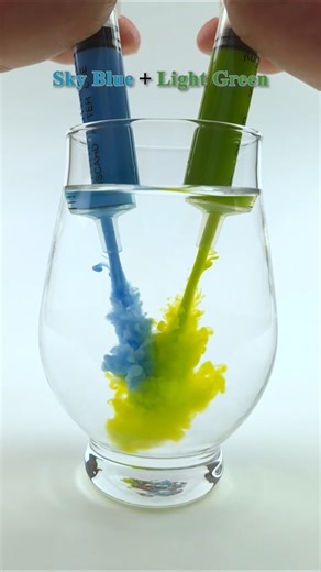 Sky Blue + Light Green Lovely Color Mixing