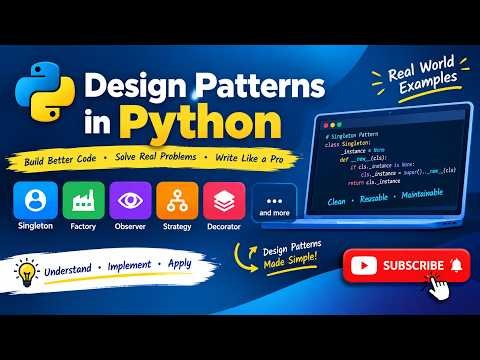 Design Patterns in Python for Beginners | Real-World Examples & Hands-On Code