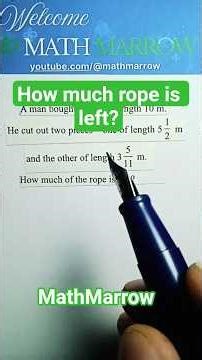 How to solve word problem on fractions #MathMarrow