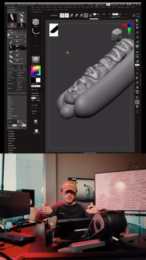 Patrick Foley on Instagram: "Mask curve pen with George! #3dartist #zbrush #george"