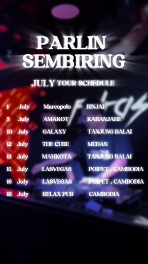 Jadwal DJ Medan Juli 2023