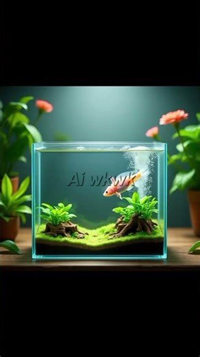 An axolotl swimming happily, enjoying the beauty of the aquascape#axolotl #trending #shorts