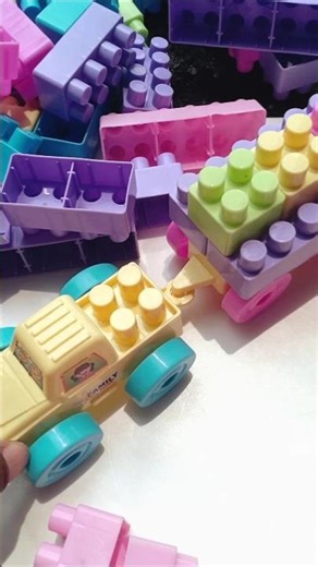 How to make train with blocks #train #blockstoys #buildingblocks #blocks #toys #asmr