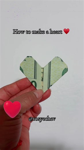 How to Fold Money into a Heart Shape