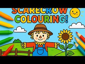 Cute Scarecrow Tutorial | How To Draw A Cute Scarecrow