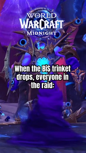 When the BiS trinket drops,everyone in the raid🤭#midnight #worldofwarcraft #iceboomkin #mythic #wow