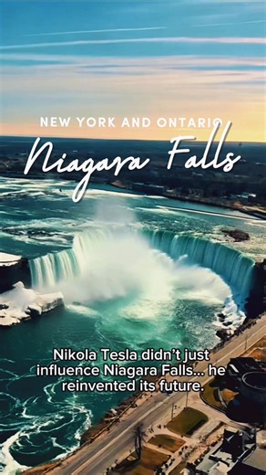 Nikola Tesla didn’t just influence Niagara Falls… he reinvented its future. Back in the 1890s, Edison wanted to power the Falls with direct current but it couldn’t travel far. Tesla’s alternating current system won and in 1895 the world’s first large scale AC hydro plant opened here. It didn’t just light up the area, it sent electricity 20 miles to Buffalo, something people thought was impossible. That breakthrough made Niagara Falls the birthplace of modern electricity and cemented Tesla as one