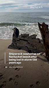 Remains of a shipwreck discovered on Miacomet Beach in Nantucket have been identified as a schooner that was lost in 1884. https://abcn.ws/2FLyzTu | ABC News