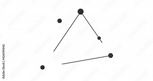 Triangulum Australe constellation. Stars in the night sky. Constellation in line art style in black and white. Cluster of stars and galaxies. Horizontal composition, 4k video quality Stock Video