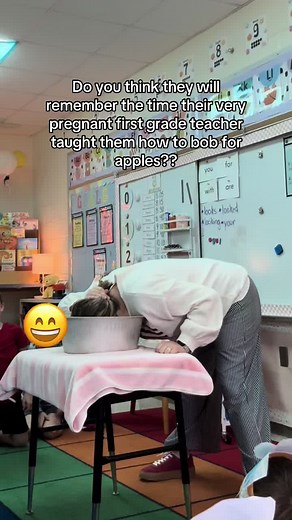 Bobing for Apples with My First Graders