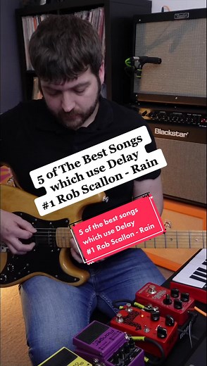 5 of The Best Songs which use Delay #1 @RobScallon - Rain 🌧️ For this series I’m using the @JAM pedals Delay Llama MK3, keep an eye out for the next 4, comment below your favourite songs which use delay and we will see if they make my list! @Fender Lite Ash Stratocaster @TC Electronic Hall of Fame 2 #robscallon #robscalloncover #rain #guitarcover #delaypedal #jampedals #delayllama #guitarfx #tcelectronics #halloffame2 #guitarriffs #guitardelay #guitartone #guitartok