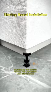 Installing aluminum baseboards is quick and easy. #Baseboard #AluminumBaseboard #TopRenovationSupplies #MinimalistSkirtingBoard #LinearAirVent #Baseboard #BathroomPassageDoorFrame #RenovationSuppliesSelection #RenovationDetails #AllAluminumFurniture #RenovationMustHaves | Awisdom Tile Accessories