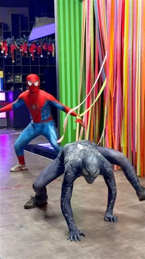 Spider-Man unexpectedly scared the superhero😂#funny