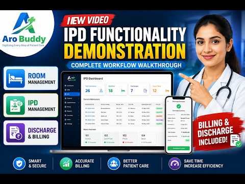 Hospital IPD Management Software Demo | Room Management + Discharge + Billing | AroBuddy HMS