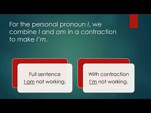 The Present Progressive Verb Tense – Negative Sentences