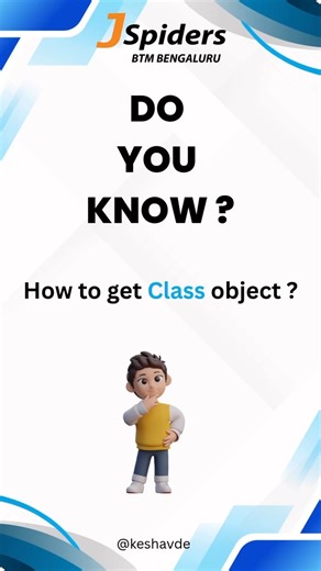 JSpiders BTM (Head Office) on Instagram: "Class object allow you to inspect and modify classes, methods, and fields at runtime.” #javareflection #javacoding #runtimemodification"