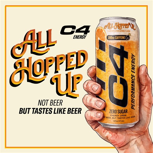 C4 Debuts Energy Drink Made to taste Like Beer