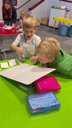 2nd and 3rd graders practiced their domino skills earlier this week in preparation for our school-wide cereal box dominoes today! 🧱 Thank you to all who donated, including the Jewell Market. | South Hamilton Community Schools