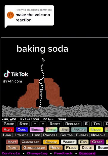 Creating a Baking Soda Volcano in Sandboxels: Step-by-Step Guide
