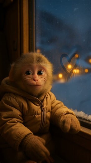 Cutest Monkey Window Surprise Ever!