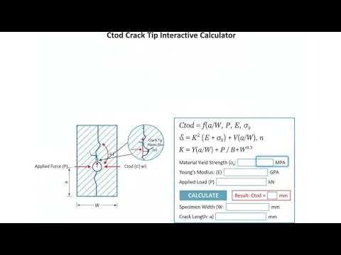 Ctod Crack Tip Calculator — How to Use It | Engineering Tool
