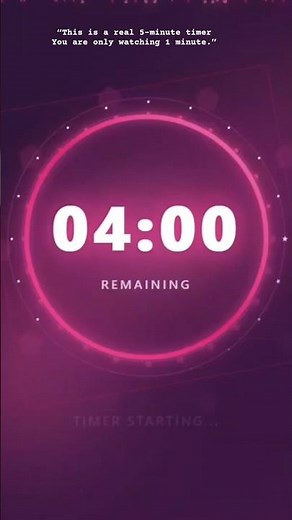 4 Minute Timer In 1 Shorts | Five Minute Countdown Timer #4minute #fourminute #coundown
