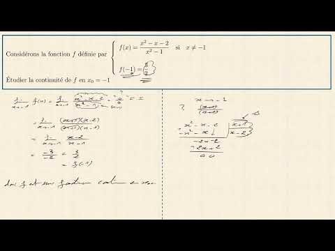 Continuité d'une fonction numérique (Exercice 1)