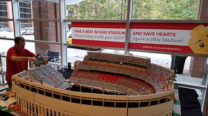 Professor builds Lego Ohio Stadium to raise money for research