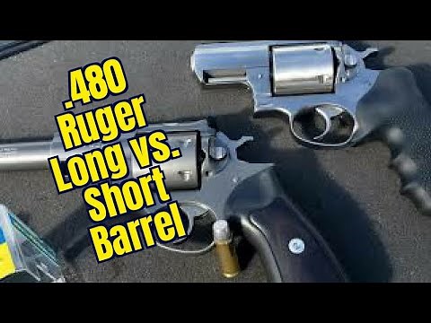 .480 Ruger Short vs. Long Barrel Buffalo Bore 410gr Hardcast Chronograph