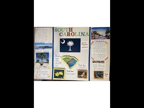 How to make Tri Fold South Carolina State Grade 5 Project
