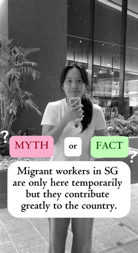 this week on youth for migrants’ mythbusters 📹 myth or fact: migrant workers are unskilled or poorly educated? 🤔 many people assume that because they’re on temporary work permits, they lack skills or qualifications. but that couldn’t be further from the truth ⚠️ from the technical expertise needed to build our MRT lines and shipyards, to the emotional and caregiving skills domestic workers bring into our homes — their work requires training, resilience, and real skill. so why do we still label