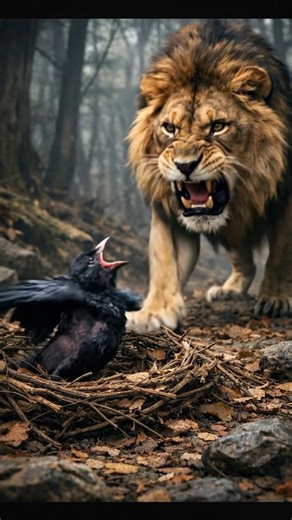 The Brave Crow | Jungle Justice | A Powerful Wildlife Story 🍯🦁🐼 #shorts #shortsfeed