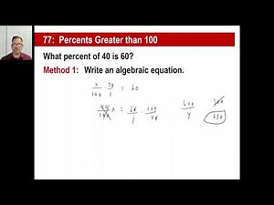 Saxon Math - Pre-Algebra 1/2: 3rd Edition (Lesson 77) - Percents Greater Than 100
