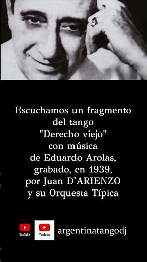 Juan D'ARIENZO: Derecho viejo (TANGO) #tango #tangoargentino #milonga