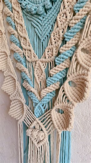 Макраме панно Безмятежность в работе 🌿 #тренд #хобби #дизайнинтерьера #handmade #своимируками