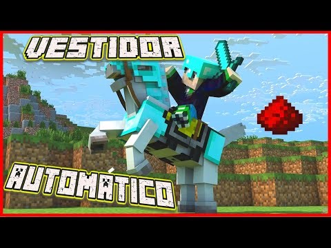 ¿Cómo hacer un VESTIDOR AUTOMÁTICO con REDSTONE en SURVIVAL? 👀 #minecraftpe #minecraft