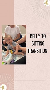 Another big building block for crawling is learning to go from belly to sitting! When playing with your baby, instead of scooping them up when they’re done, try this! | Little Roos Pediatric Therapy and Infant Wellbeing