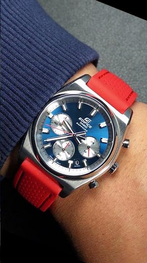 Casio's Budget EDIFICE Chrono - Red Strap : EFB-730D #casio #casioedifice #affordablewatches